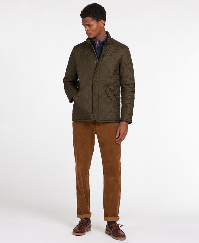 Olive Barbour Flyweight Chelsea Men's Quilted Jackets | EAYU-31764