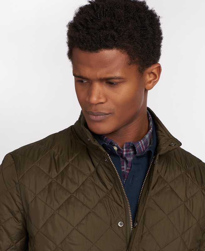 Olive Barbour Flyweight Chelsea Men's Quilted Jackets | EAYU-31764