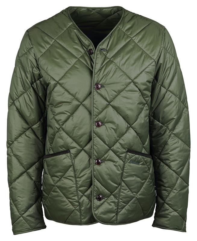 Olive Barbour Liddesdale Cardigan Men's Quilted Jackets | QNRV-70861