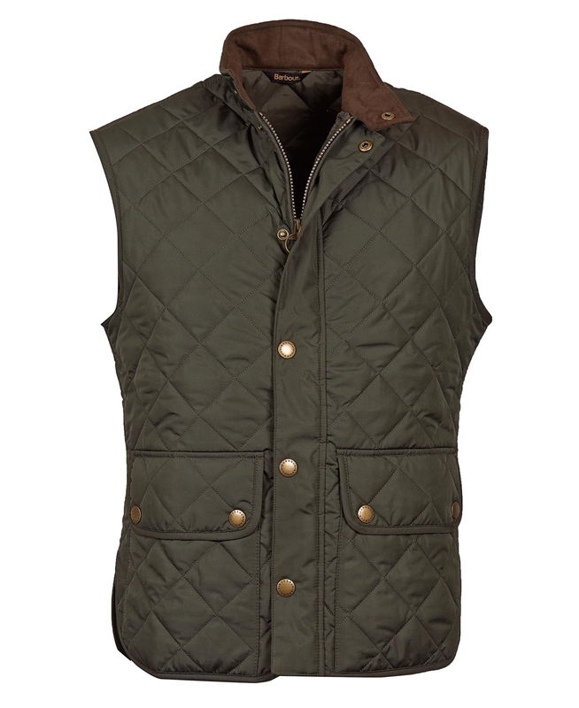 Olive Barbour Lowerdale Men's Vest | WYNM-85246