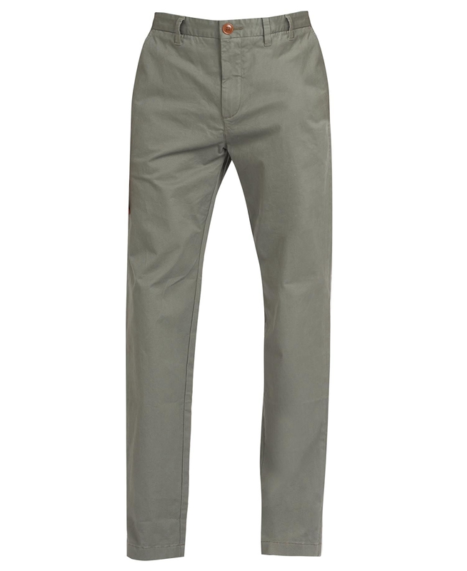 Olive Barbour Neuston Essential Chinos Men's Pants | ICGP-19405