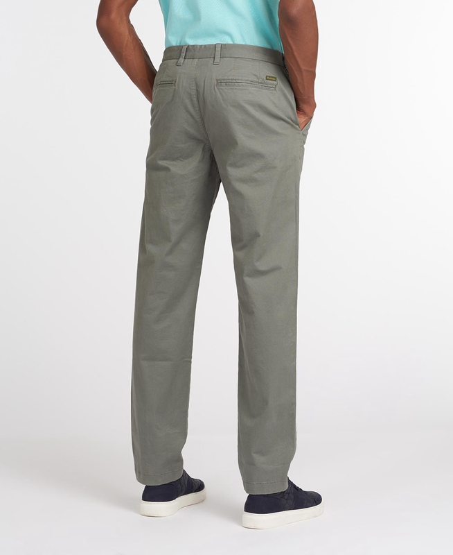 Olive Barbour Neuston Essential Chinos Men's Pants | ICGP-19405