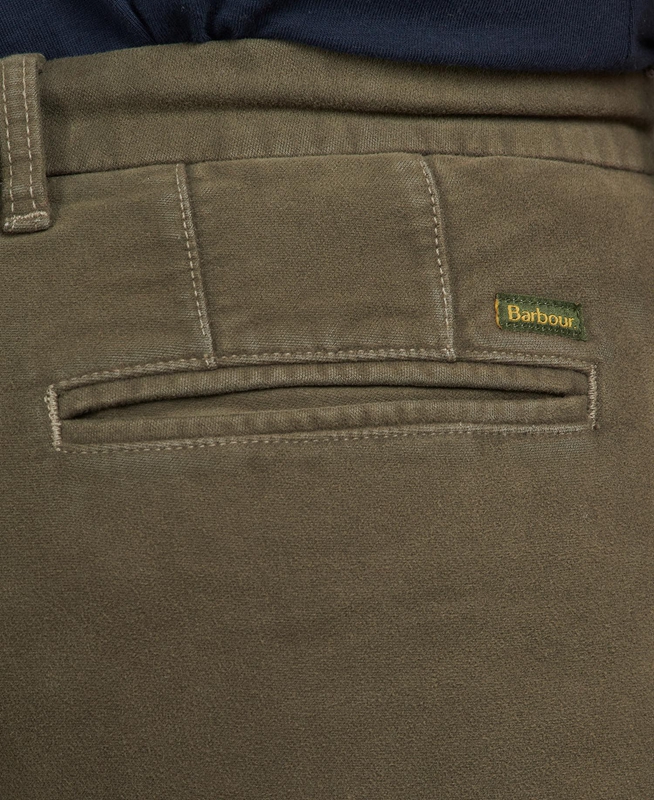 Olive Barbour Neuston Moleskin Trouser Men's Pants | KPFM-21845