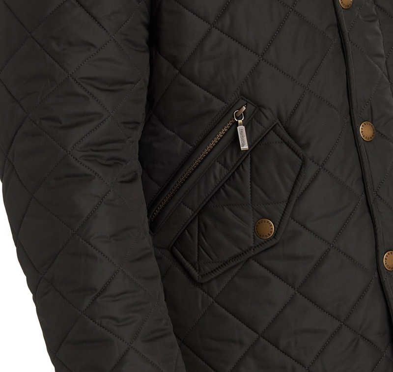 Olive Barbour Powell Men's Quilted Jackets | MXIS-96350