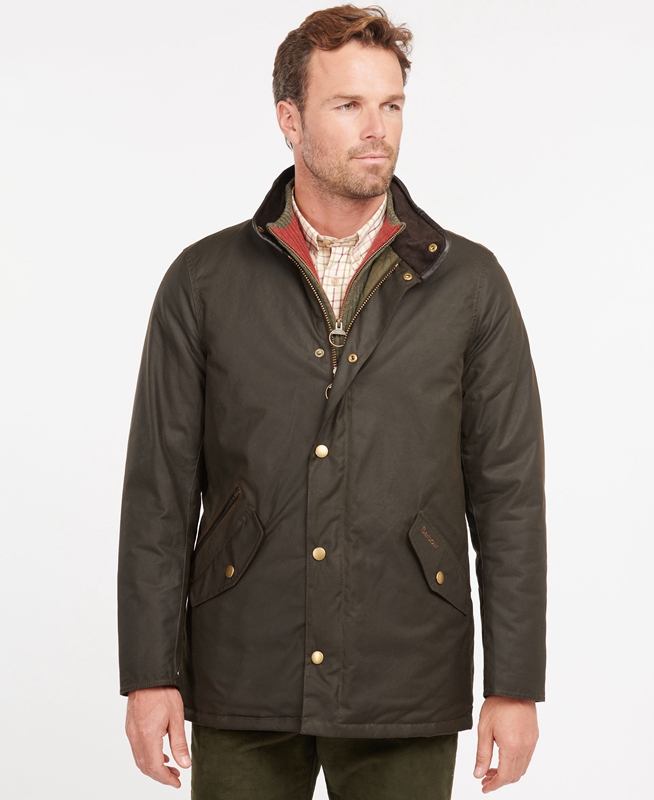 Olive Barbour Prestbury Men\'s Waxed Jackets | BKDE-60842