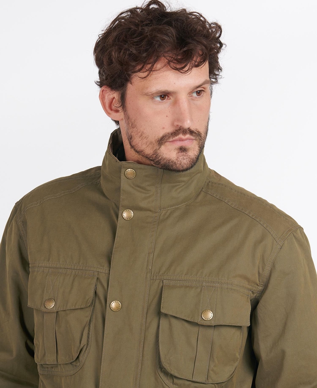 Olive Barbour Sanderling Men's Casual Jackets | XNZB-53120