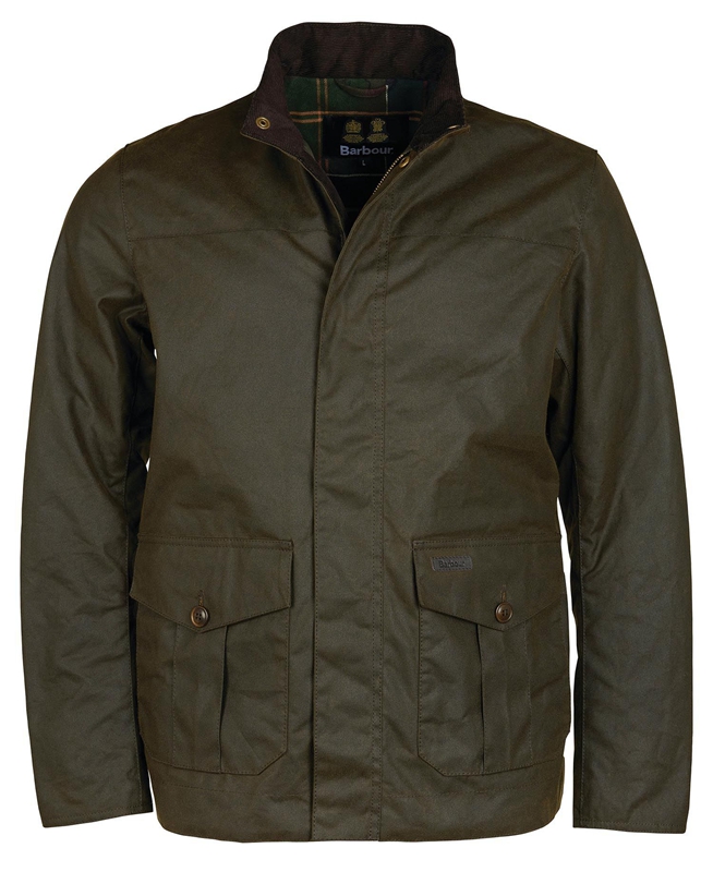 Olive Barbour Sheldon Men's Waxed Jackets | BTYG-06941