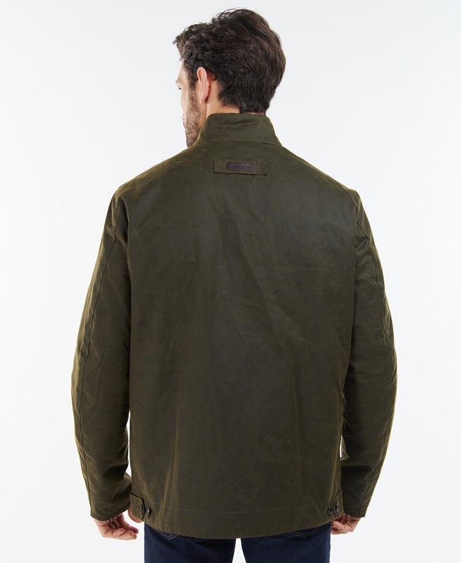 Olive Barbour Sheldon Men's Waxed Jackets | BTYG-06941