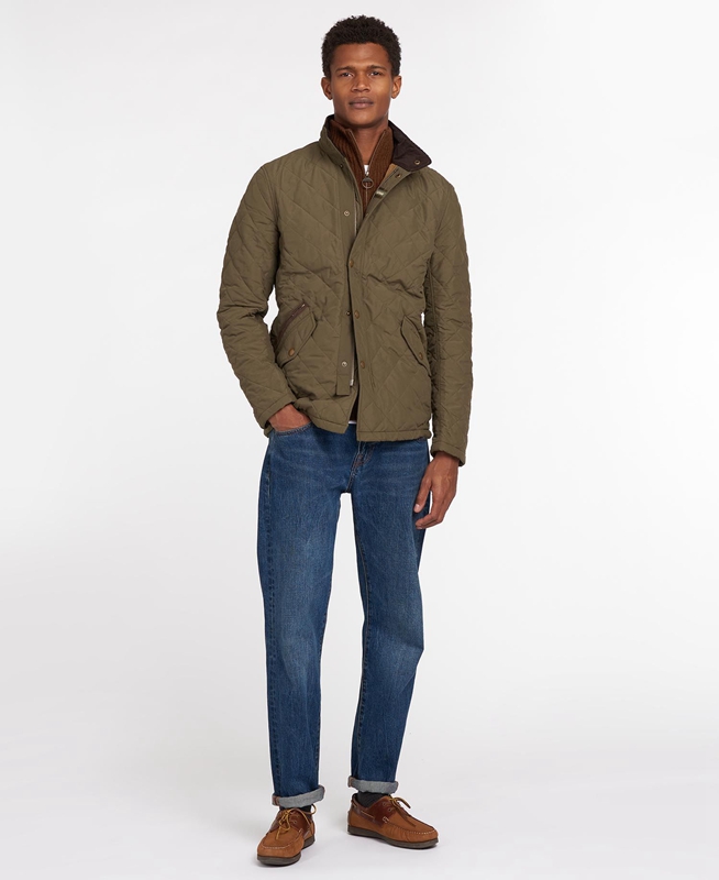 Olive Barbour Shoveler Men's Quilted Jackets | SIKU-12459