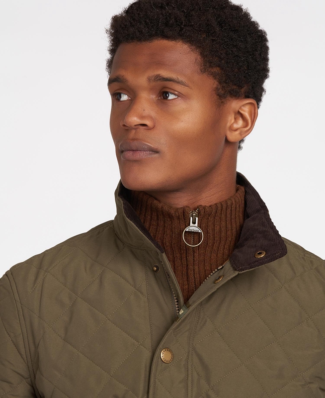 Olive Barbour Shoveler Men's Quilted Jackets | SIKU-12459