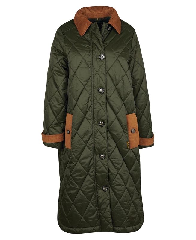 Olive Barbour Silwick Women's Quilted Jackets | VAFJ-16087