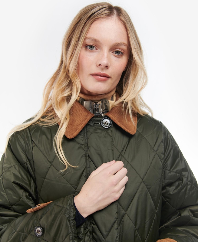 Olive Barbour Silwick Women's Quilted Jackets | VAFJ-16087