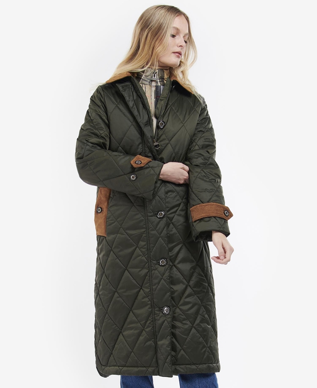 Olive Barbour Silwick Women\'s Quilted Jackets | VAFJ-16087