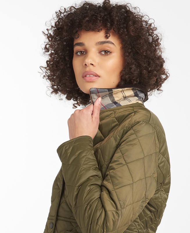 Olive Barbour Steppjacke Deveron Women's Quilted Jackets | SYBC-73128