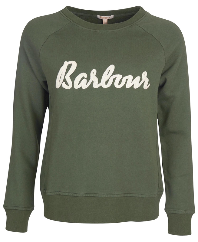 Olive Barbour Sweatshirt Otterburn Women's Sweatshirts | SZMJ-25467