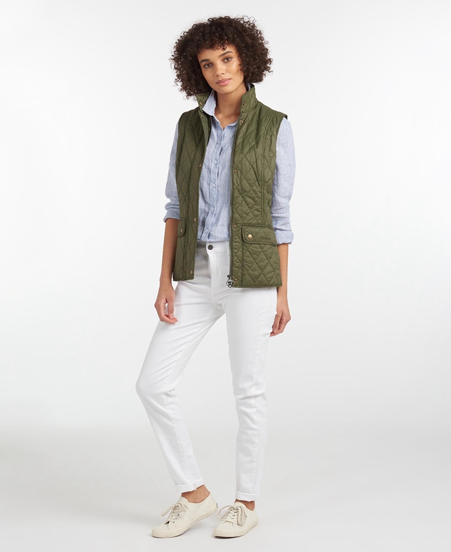 Olive Barbour Weste Otterburn Women's Vest | RFVY-40817