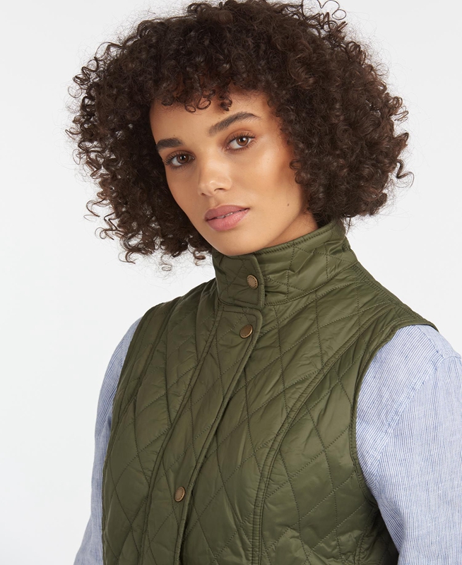 Olive Barbour Weste Otterburn Women's Vest | RFVY-40817