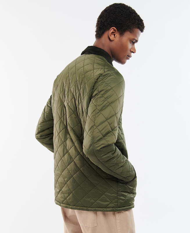 Olive Barbour Winter Liddesdale Men's Quilted Jackets | OAGZ-67402