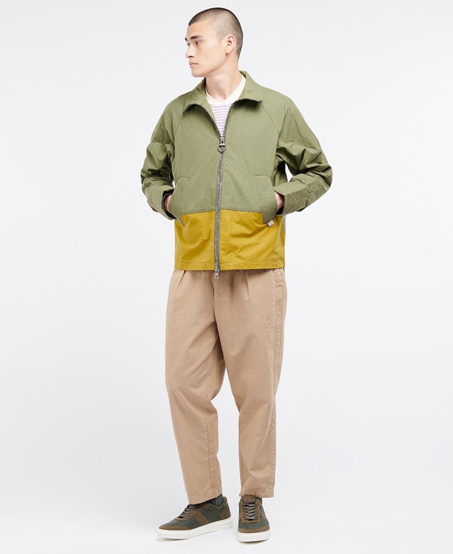 Olive Barbour x Ally Capellino Hand Men's Casual Jackets | YFPC-54162