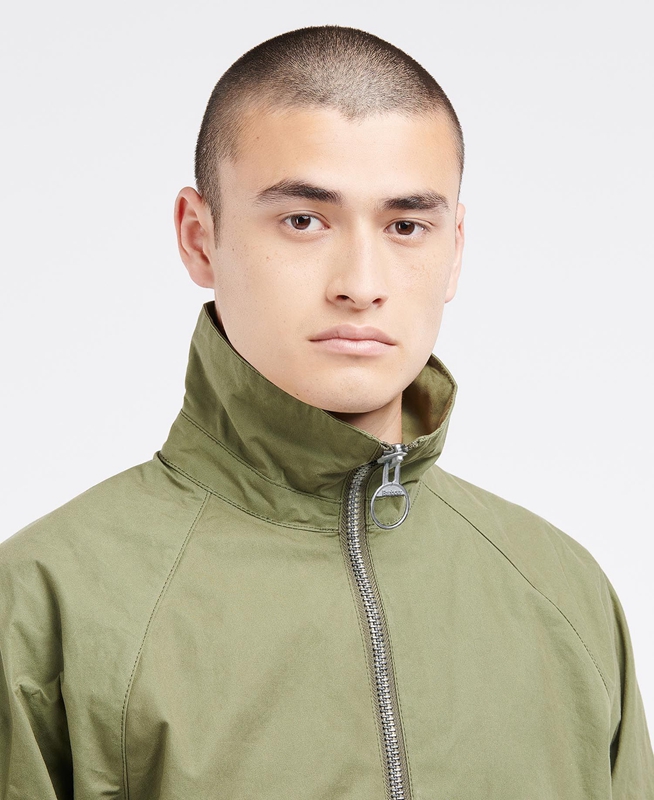 Olive Barbour x Ally Capellino Hand Men's Casual Jackets | YFPC-54162