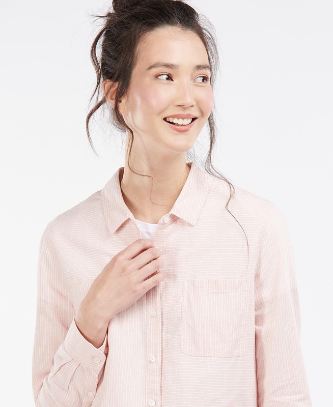 Pink Barbour Beachfront Women's Shirts | PJIK-68172