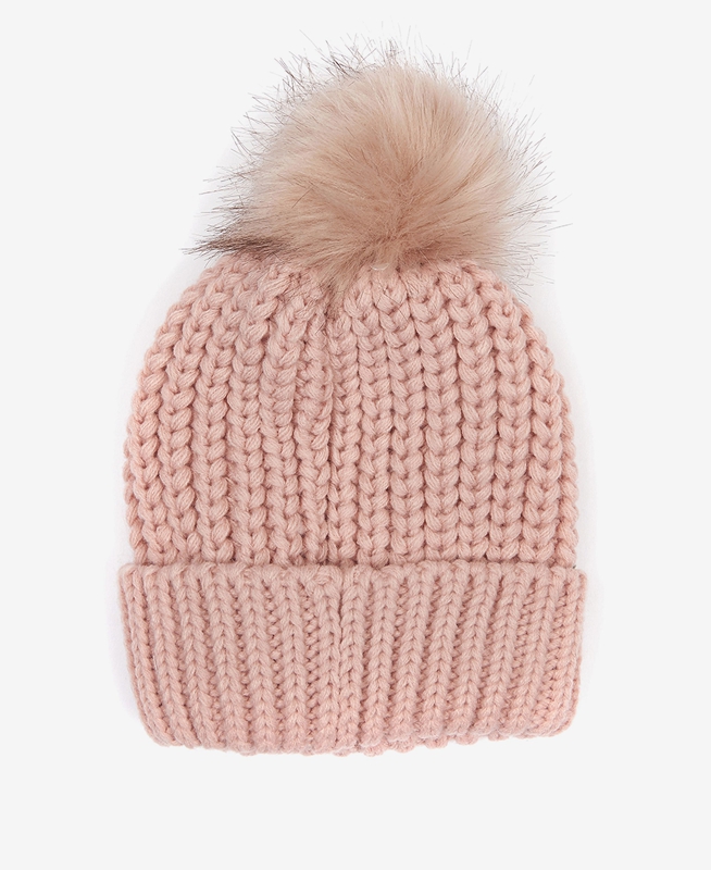 Pink Barbour Beanie Saltburn Women's Hats | FJBD-64593