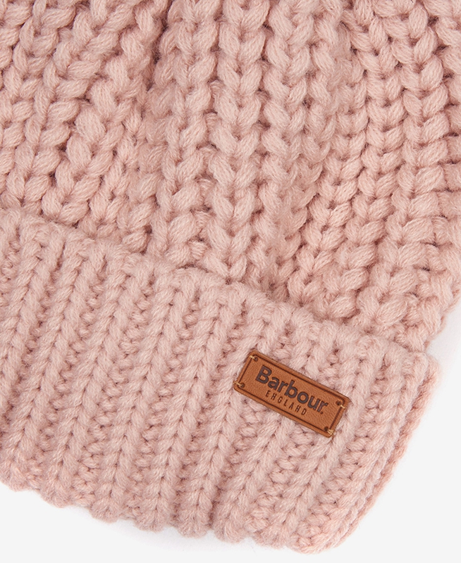 Pink Barbour Beanie Saltburn Women's Hats | FJBD-64593