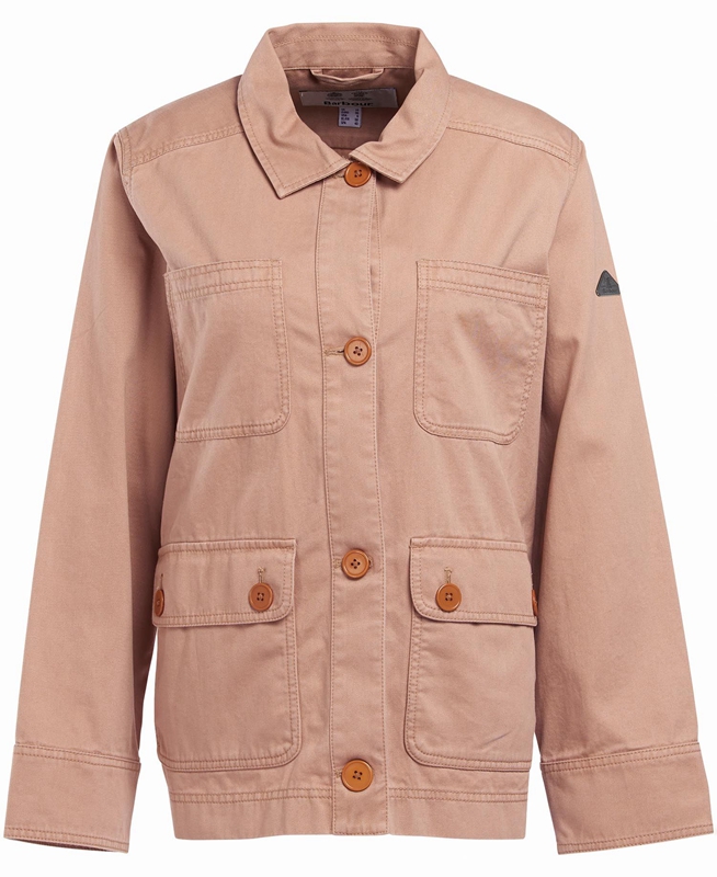 Pink Barbour Coltsfoot Women's Casual Jackets | TBEV-23954