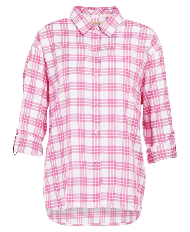 Pink Barbour Willowherb Women's Shirts | BVMH-36852