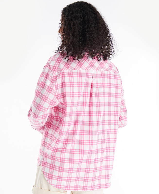 Pink Barbour Willowherb Women's Shirts | BVMH-36852