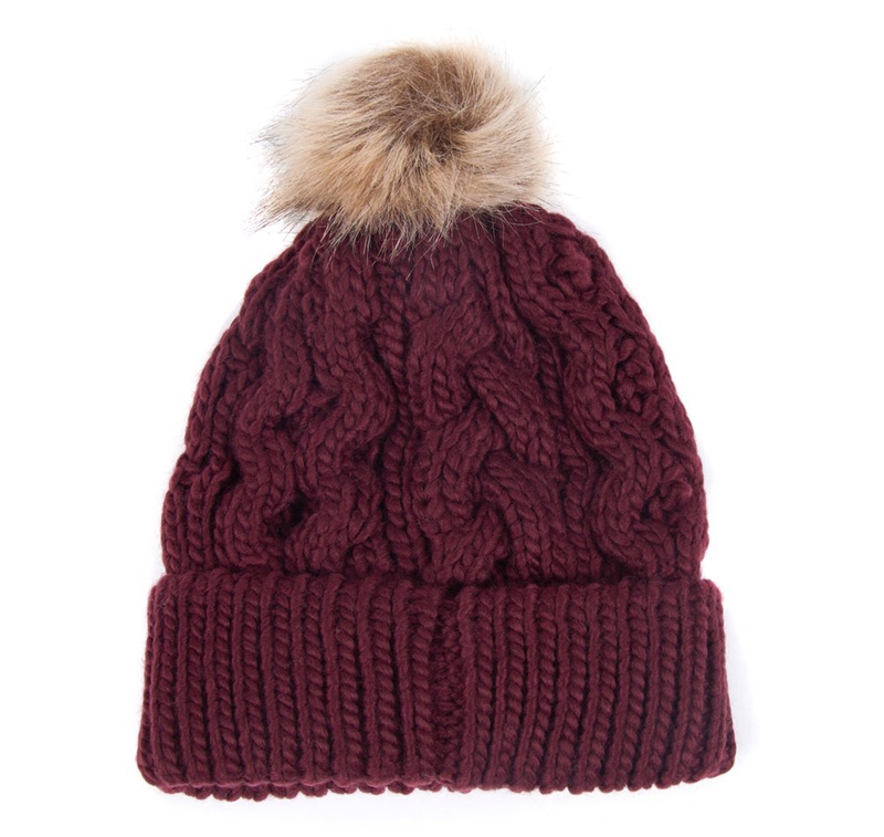 Purple Barbour Beanie Penshaw Cable Women's Hats | ZCSF-14785