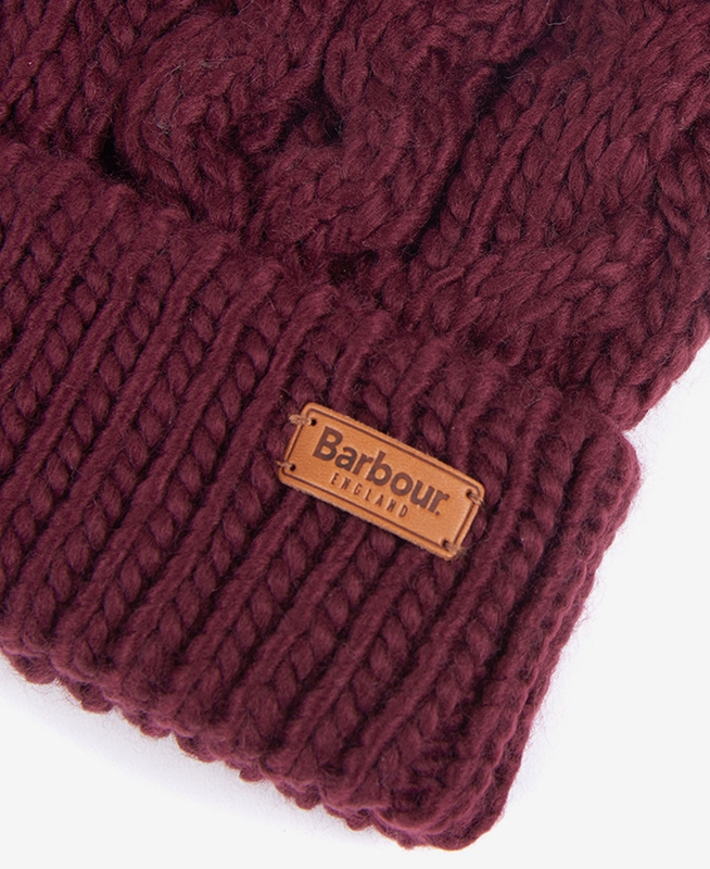 Purple Barbour Beanie Penshaw Cable Women's Hats | ZCSF-14785