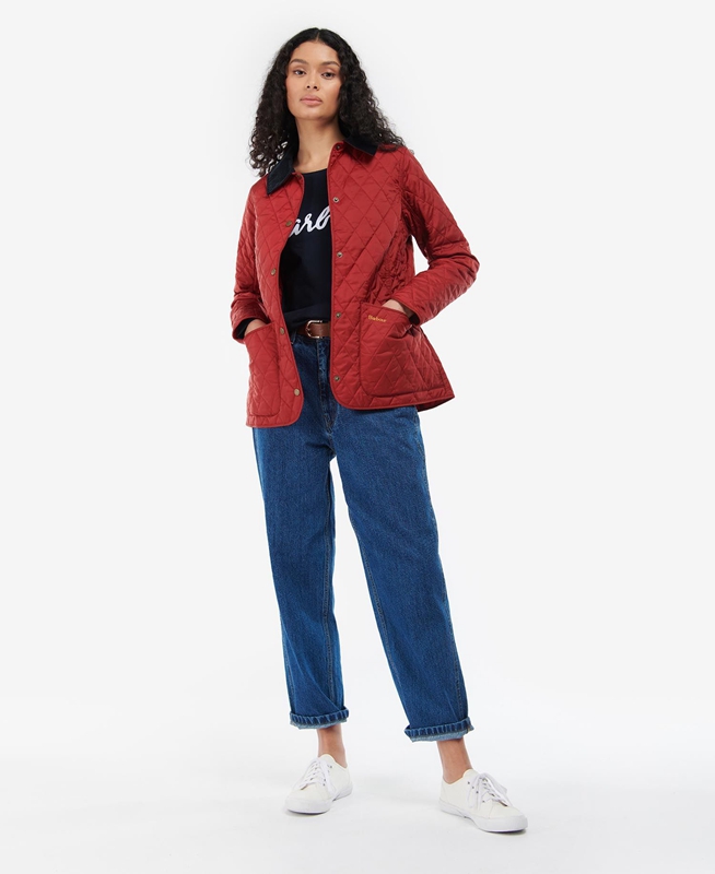 Red Barbour Annandale Women's Quilted Jackets | ZJCL-58694