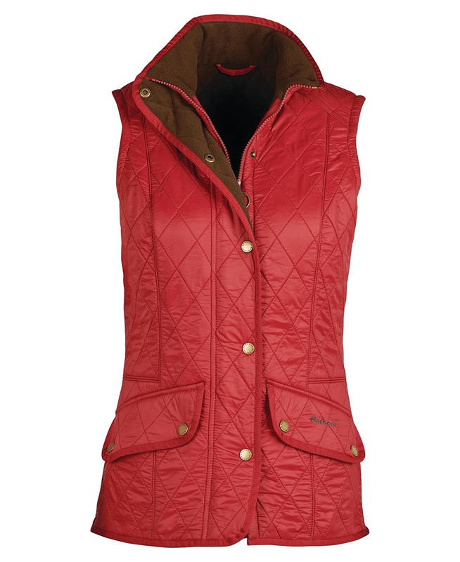 Red Barbour Cavalry Women's Vest | JTMQ-13592