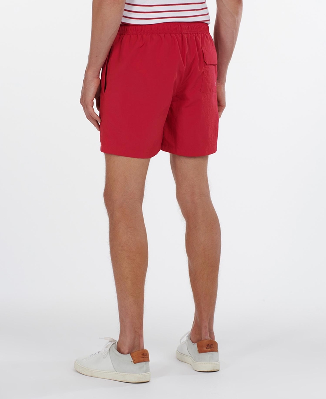 Red Barbour Essential Logo 5'' Swim Men's Pants | ILMY-25086