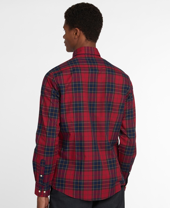 Red Barbour Hemd Wetheram Tailored Men's Shirts | XNMK-58437