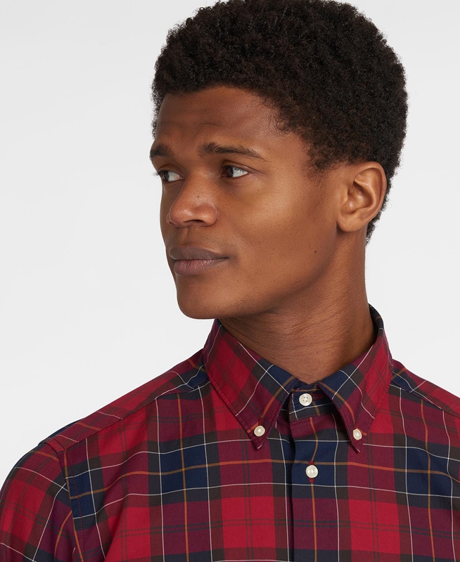 Red Barbour Hemd Wetheram Tailored Men's Shirts | XNMK-58437