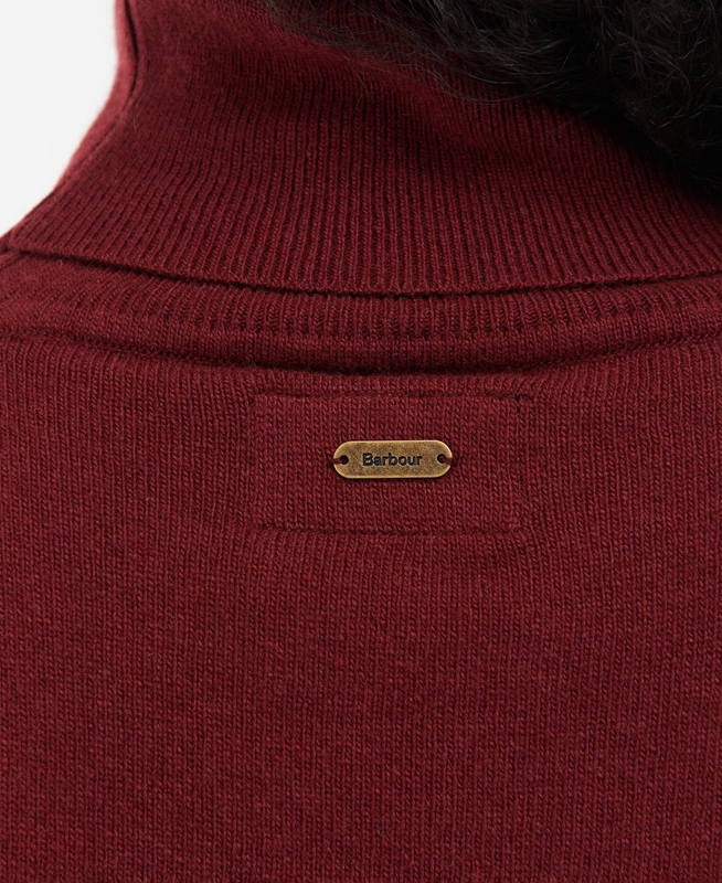 Red Barbour Pendle Roll-Neck Women's Sweaters | BAYR-09186