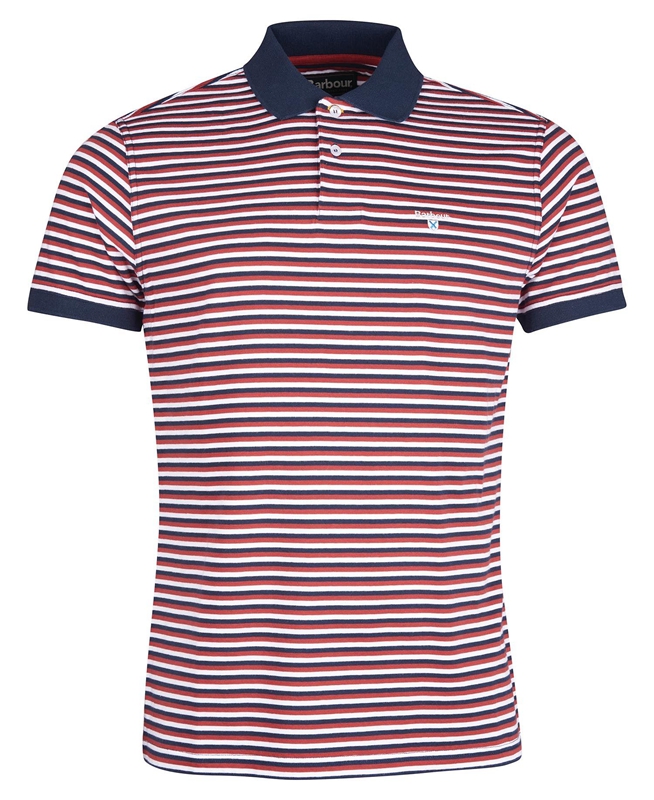 Red Barbour Swinden Men's Polo shirts | DUJW-75960