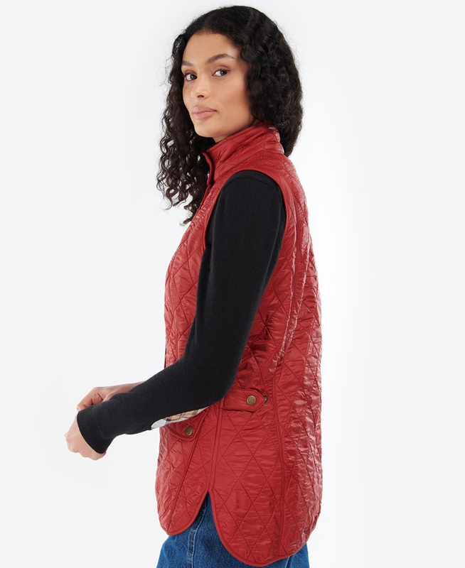 Red Barbour Wray Women's Vest | JIHS-82563