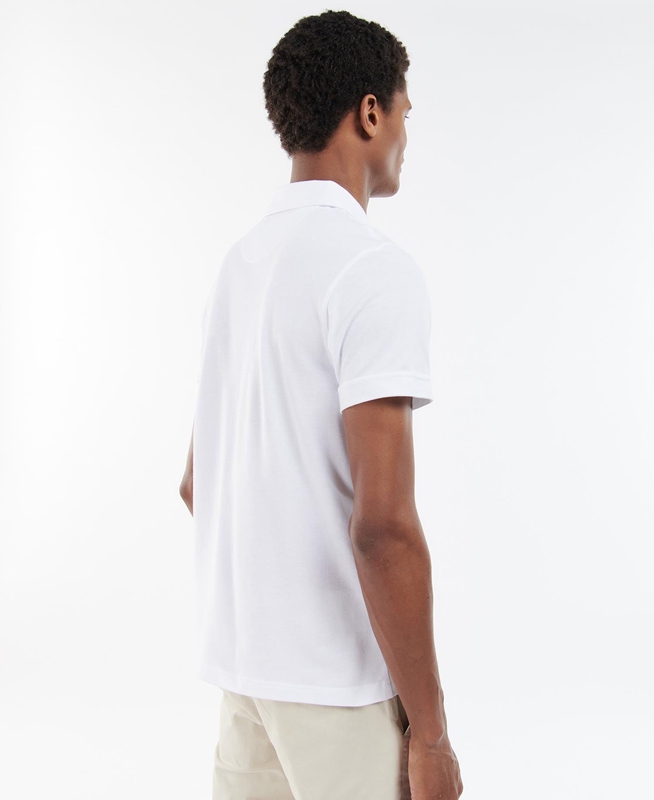 White Barbour Birkhill Men's T Shirts | EYLK-38546