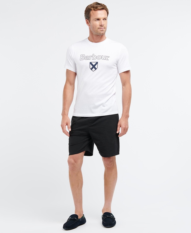 White Barbour Cameron Men's T Shirts | BVLP-94563