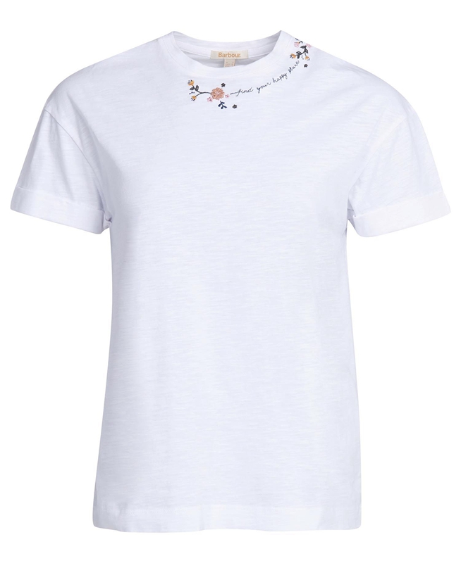 White Barbour Cranmoor Women's T Shirts | YAVB-70845