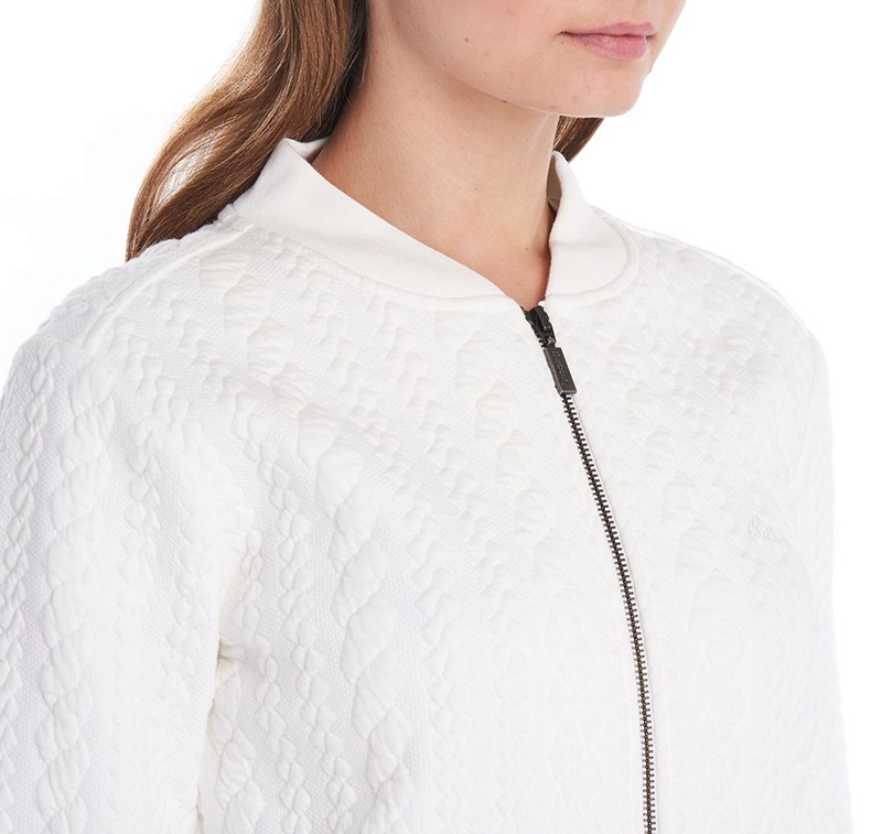 White Barbour Kelsey Zip Women's Sweatshirts | QWKT-84750