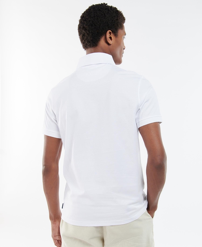 White Barbour Lirst Men's T Shirts | IJSV-36024