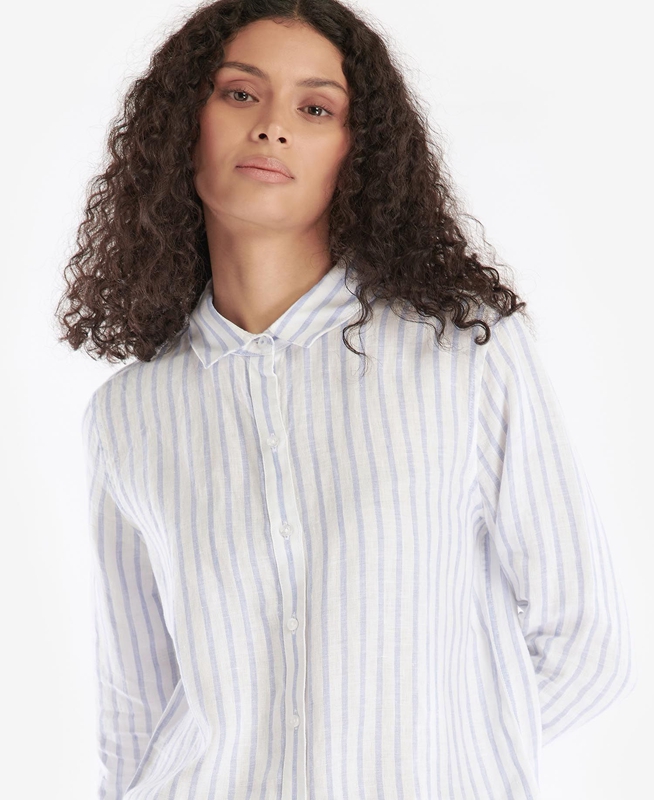 White Barbour Marine Women's Shirts | ONJP-67048