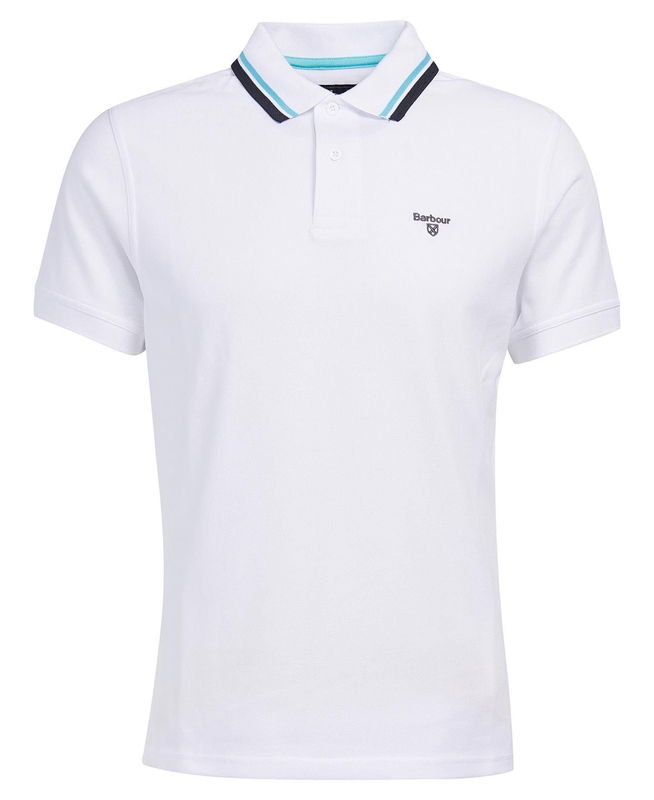 White Barbour Otterburn Men's Polo shirts | PMNW-20871