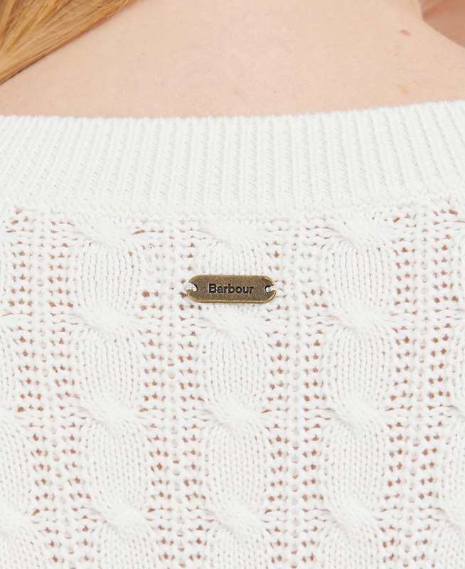 White Barbour Primrose Knit Women's Sweaters | IPRH-91758