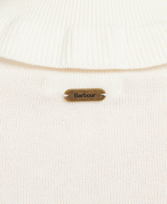 White Barbour Scarlet Knit Women's Sweaters | VESO-42051