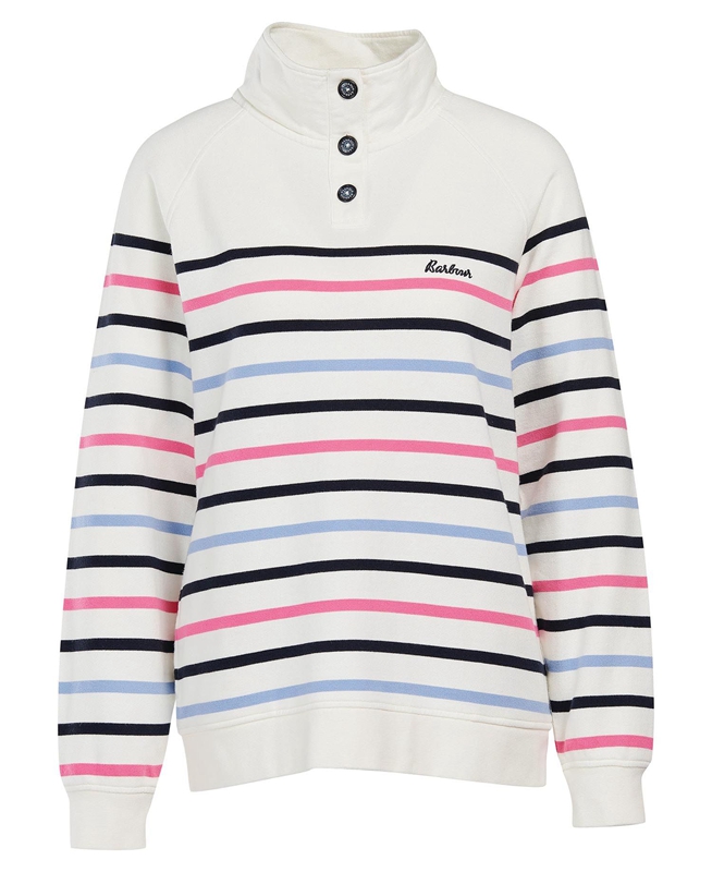 White Barbour Spurrey Women's Sweatshirts | OTFQ-60951